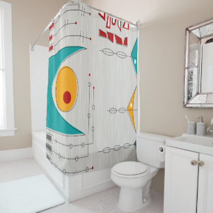 Alignement du rideau de douche de la planète