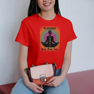 "Alignment Body Mind Soul" Chakra Meditation & Yog T-Shirt