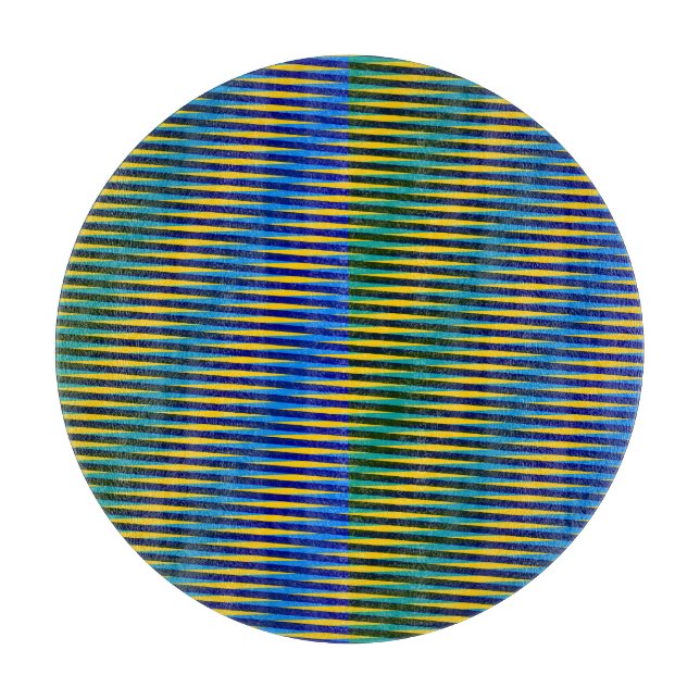 Alignment Energy | Abstrakte Linien dekoratives Gl Schneidebrett (Vorderseite)