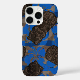 Ali'i Refuge Hawaiianischer Hibiskus Tiki Blue iPhone 16 Pro Hülle