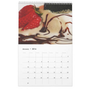 Alimentation 12 mois calendrier mural