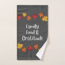 Alimentation familiale et serviette de toilette Gr
