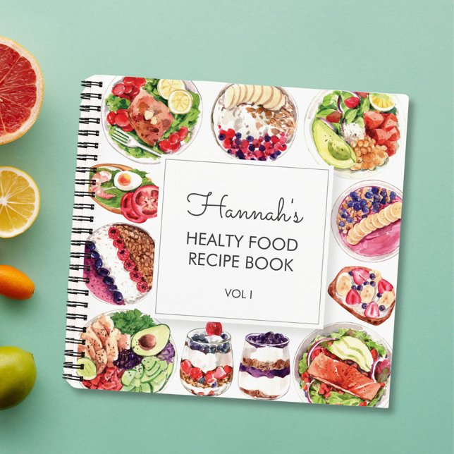 Alimentation saine Aquarelle Recette Livre de rece (In situ)