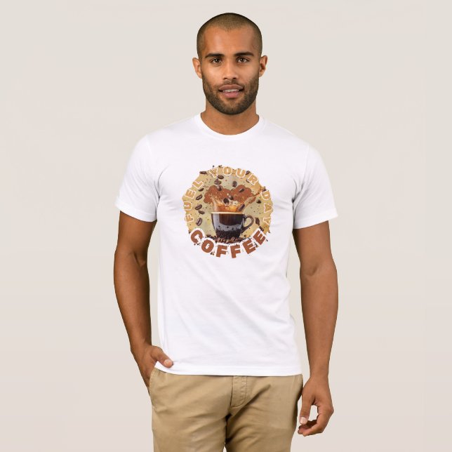 Alimentez Votre Journée – T-Shirt Café Puissance (Devant entier)