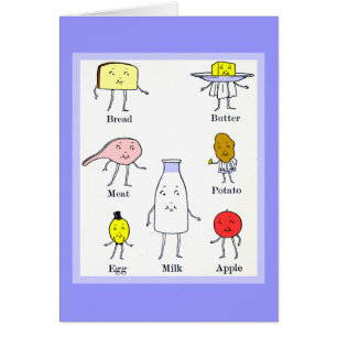 Aliments favoris Carte d'art Vintage vierge