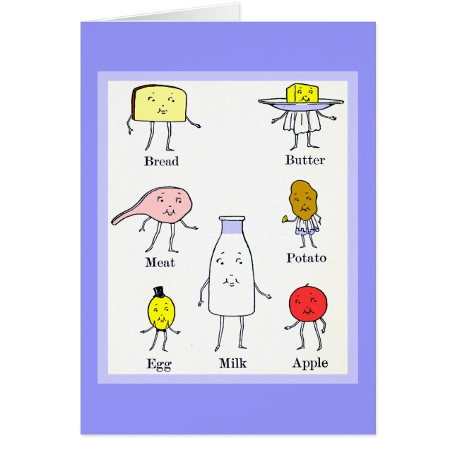 Aliments favoris Carte d'art Vintage vierge (Devant)