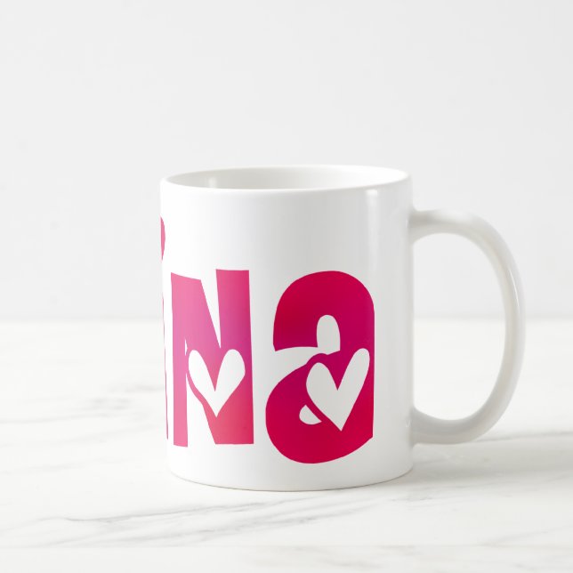 Alina im Herzen Kaffeetasse (Rechts)