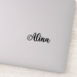 Alina Name - Handgeschriebene Kalligrafie Aufkleber