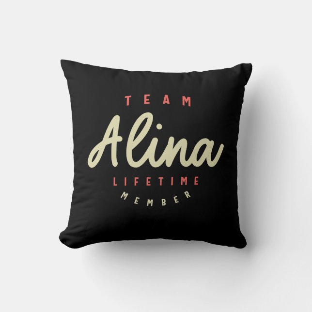 Alina Name Personalisiert Geburtsname Alina Kissen (Vorderseite)
