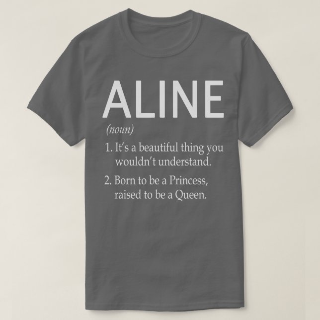 Aline Name Gift T-Shirt (Design vorne)