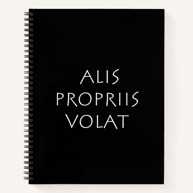 Alis Propriis Volat Notizbuch (Vorderseite)
