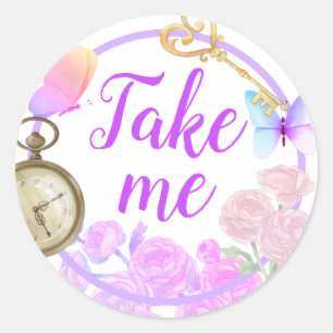 Alisa dans l'Onederland Sticker Classic Round