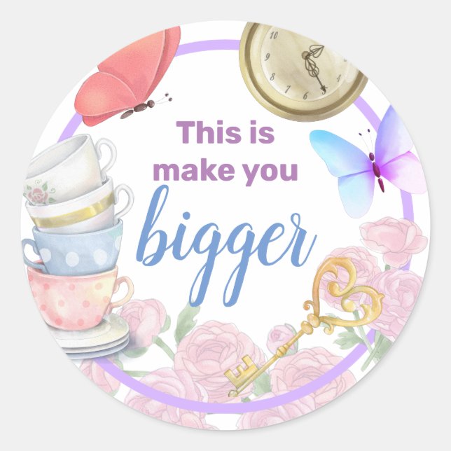 Alisa in Onederland Classic Round Sticker (Vorderseite)