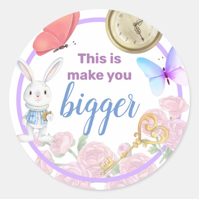 Alisa in Onederland Classic Round Sticker (Vorderseite)