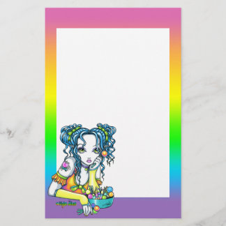 "Alisha" Süßigkeits-Regenbogen-Fee-Briefpapier Briefpapier