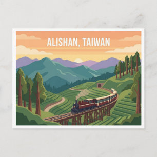 Alishan Chiayi Taiwan Sonnenaufgang Reise-Postkart Postkarte