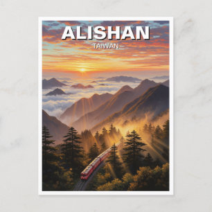 Alishan Taiwan Travel Postkarte
