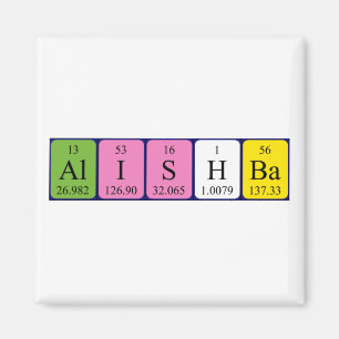 Alishba Magnet für den periodischen Tabellennamen
