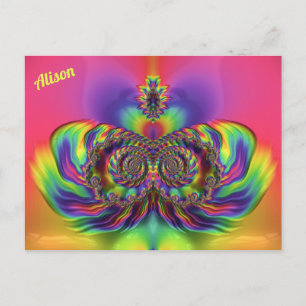 ALISON ~ 3D-Designmuster ~ Mehrere Farben Postkarte