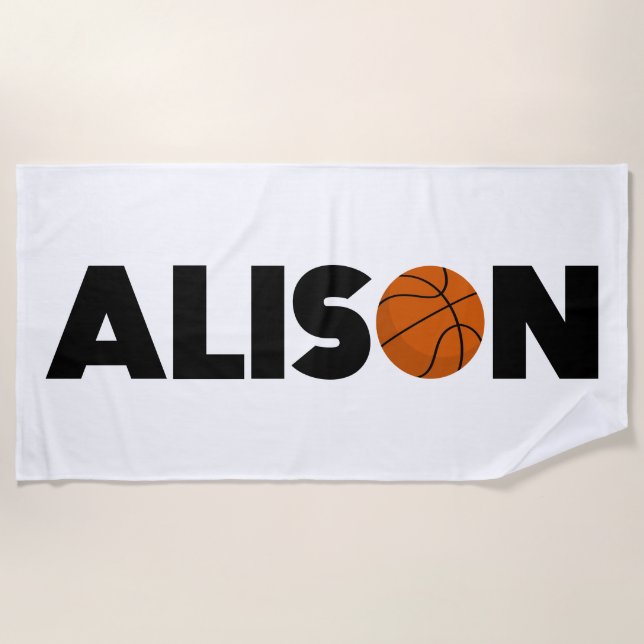 Alison Basketball Strandtuch (Vorderseite)