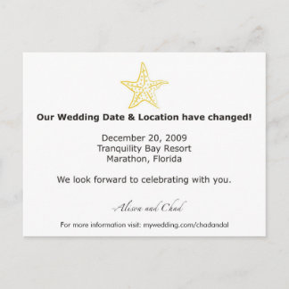 Alison- Datum-Änderung Postkarte