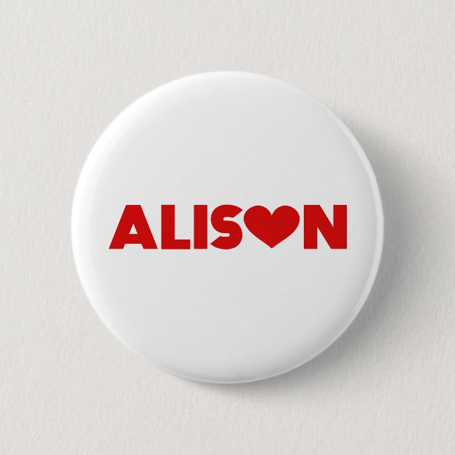 Alison Liebe Button (Vorderseite)