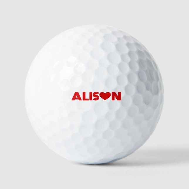 Alison Liebe Golfball (Vorderseite)