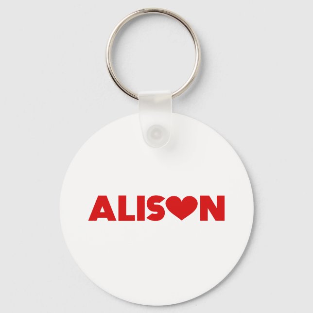 Alison Liebe Schlüsselanhänger (Vorderseite)