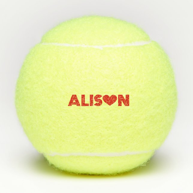 Alison Liebe Tennisbälle (Vorderseite)