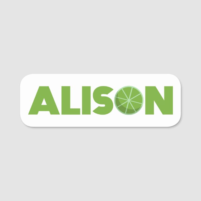 Alison Limon Namensschild (Vorderseite)