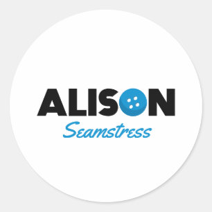 Alison Seamstress Runder Aufkleber