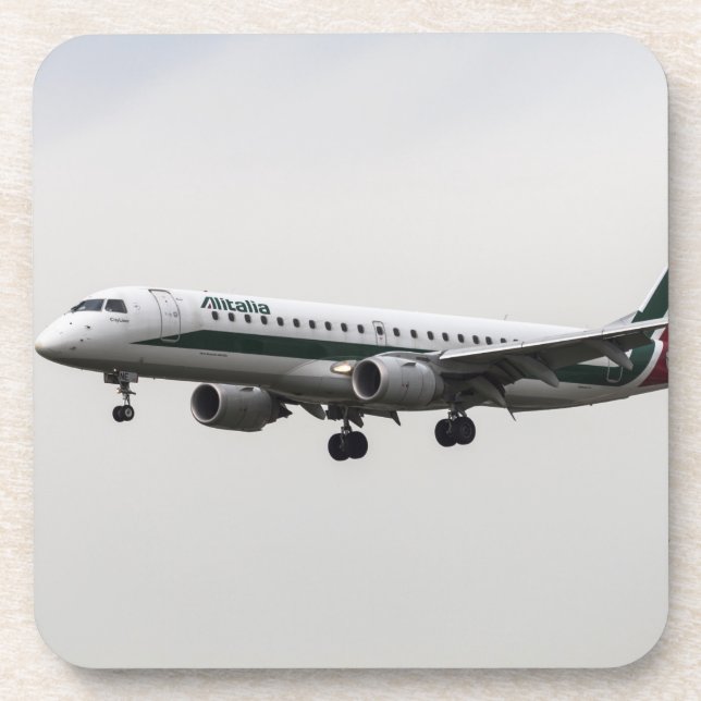 Alitalia Embraer 190 Getränkeuntersetzer (Vorderseite)