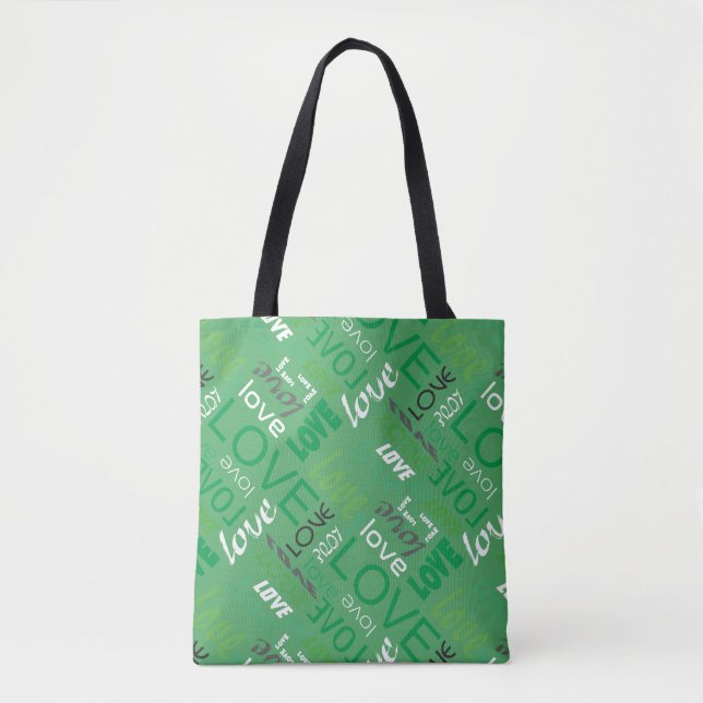 Alive Green Gallery Liebe Words Art Tasche (Vorderseite)
