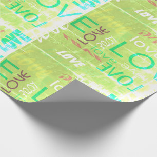Alive Light Green Gallery Liebe Words Art Geschenkpapier