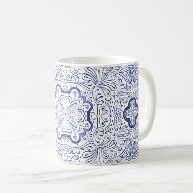 Alivia Watercolour Pattern Tasse (VorderseiteRechts)