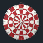 Alizarin Crimson and White Dartscheibe<br><div class="desc">Alizarin Crimson und White Dart Board</div>