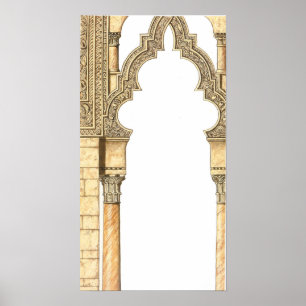 Aljaferia. Islamischer Palast. Bögen. Saragossa Poster
