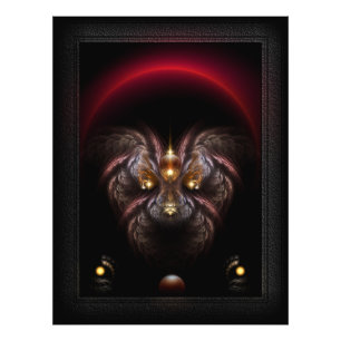 Alkarian Poodle Fantasy Fraktal Portrait Fotodruck