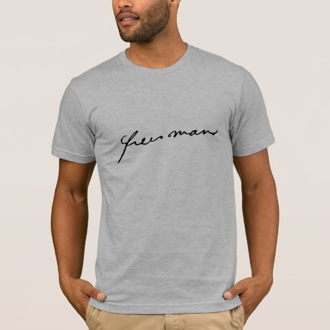 ALKEBULAN - freier Mann (SCHWARZES SCRIPT) T-Shirt (Vorderseite)