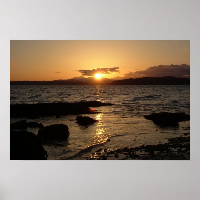 Alki Beach, Sunset Poster (Vorne)