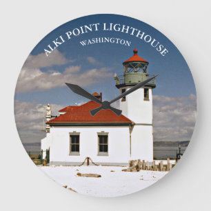 Alki Point Lighthouse, horloge ronde Washington