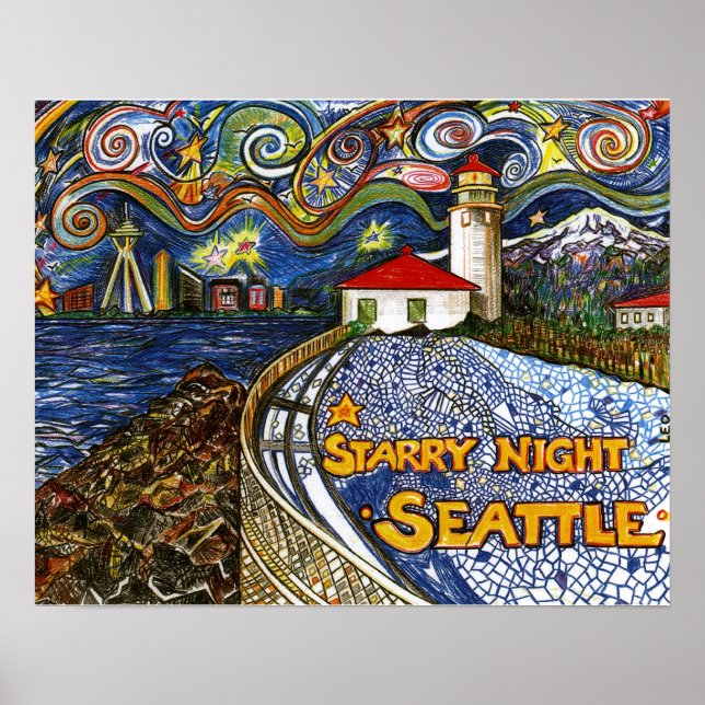 Alki Point Lighthouse Poster (Vorne)