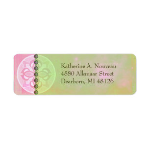 Alkmaar Nouveau in Pink & Green - Adresslielen