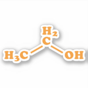 Alkohol-Äthanol-molekulare chemische Formel Aufkleber