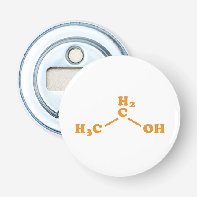 Alkohol-Äthanol-molekulare chemische Formel Flaschenöffner (Vorderseite)