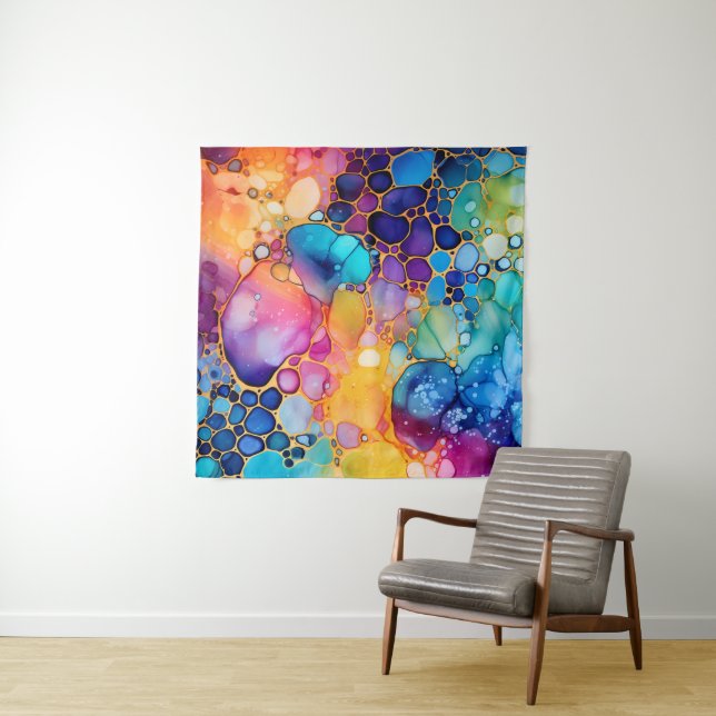 Alkohol Farbe moderner Aquarellfarben Wandteppich (Beispiel (Horizontal))