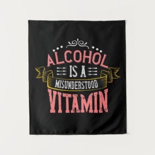 Alkohol ist ein missverständliches Vitamin Wandteppich