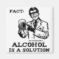 Alkohol ist eine Lösung für die Chemie Retro