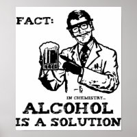 Alkohol ist eine Lösung für die Chemie Retro