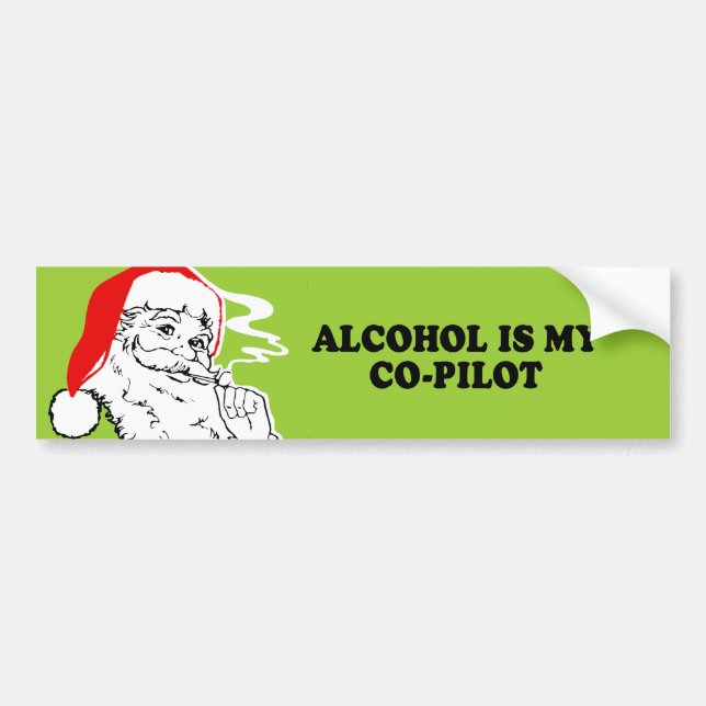 ALKOHOL IST MEIN KOPILOT T - Shirt Autoaufkleber (Vorne)